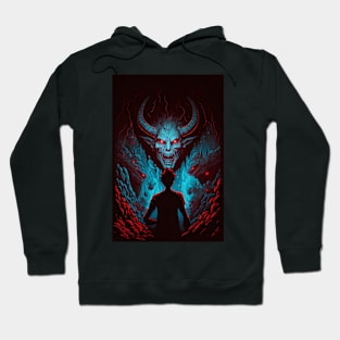 Anime Man Dreaming about Hell Demons and Devils Hoodie